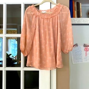 Peachy soft material off shoulder top